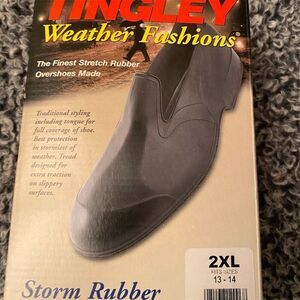 Tingley Unisex Black Waterproof Slip-On Rain Boots Size 13-14